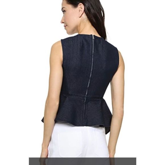 Theory Kalsing S lamb leather sleeveless top - Picture 3 of 15